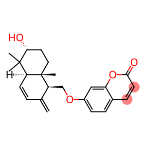 (-)-7-[[(1S)-1,2,4aα,5,6,7,8,8a-Octahydro-6α-hydroxy-5,5,8aβ-trimethyl-2-methylenenaphthalene-1β-yl]methoxy]-2H-1-benzopyran-2-one