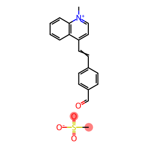 Quinolinium, 4-[2-(4-formylphenyl)ethenyl]-1-methyl-, methanesulfonate (1:1)