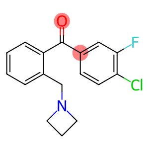[2-(azetidin-1-ylmethyl)phenyl]-(4-chloro-3-fluorophenyl)methanone