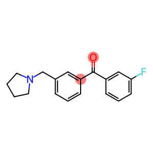 3-FLUORO-3'-PYRROLIDINOMETHYL BENZOPHENONE