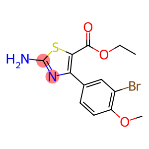 5-Thiazolecarboxylic acid, 2-amino-4-(3-bromo-4-methoxyphenyl)-, ethyl ester