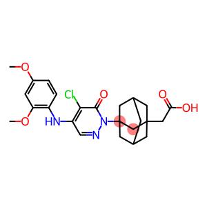 [3-(5-chloro-4-(2,4-dimethoxyanilino)-6-oxo-1(6H)-pyridazinyl)-1-adamantyl]acetic acid