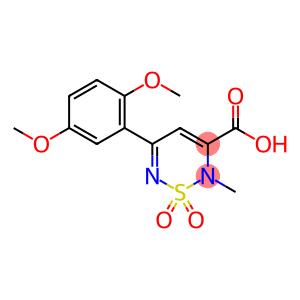 2H-1,2,6-thiadiazine-3-carboxylic acid, 5-(2,5-dimethoxyphenyl)-2-methyl-, 1,1-dioxide