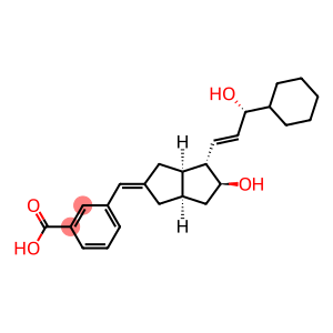 Benzoic acid, 3-((4-(3-cyclohexyl-3-hydroxy-1-propenyl)hexahydro-5-hyd roxy-2(1H)-pentalenylidene)methyl)-, (2E,3aalpha,4alpha(1E,3R*),5beta, 6aalpha)-(+-)-