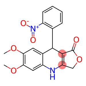 6,7-DIMETHOXY-9-(2-NITROPHENYL)-4,9-DIHYDROFURO[3,4-B]QUINOLIN-1(3H)-ONE