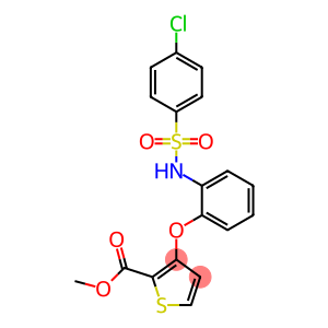 METHYL 3-(2-([(4-CHLOROPHENYL)SULFONYL]AMINO)PHENOXY)-2-THIOPHENECARBOXYLATE