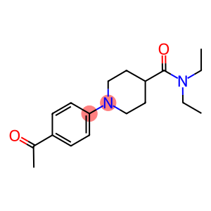 1-(4-ACETYLPHENYL)-N,N-DIETHYL-4-PIPERIDINECARBOXAMIDE