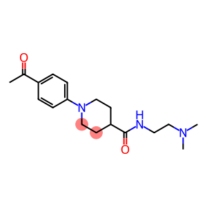 1-(4-ACETYLPHENYL)-N-[2-(DIMETHYLAMINO)ETHYL]-4-PIPERIDINECARBOXAMIDE