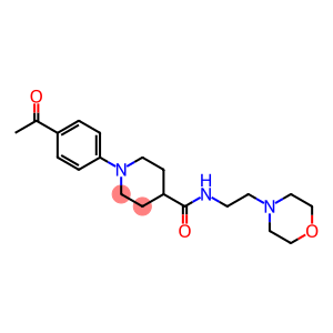 1-(4-ACETYLPHENYL)-N-(2-MORPHOLINOETHYL)-4-PIPERIDINECARBOXAMIDE