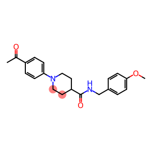 1-(4-ACETYLPHENYL)-N-(4-METHOXYBENZYL)-4-PIPERIDINECARBOXAMIDE