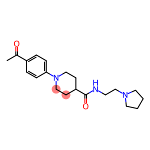 1-(4-ACETYLPHENYL)-N-[2-(1-PYRROLIDINYL)ETHYL]-4-PIPERIDINECARBOXAMIDE