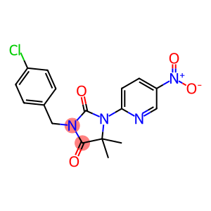 3-(4-CHLOROBENZYL)-5,5-DIMETHYL-1-(5-NITRO-2-PYRIDINYL)-1H-IMIDAZOLE-2,4(3H,5H)-DIONE