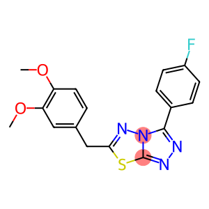6-(3,4-dimethoxybenzyl)-3-(4-fluorophenyl)[1,2,4]triazolo[3,4-b][1,3,4]thiadiazole