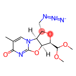 6ALPHA-DEOXY-6ALPHA-AZIDO-4ALPHA-DEOXY-4ALPHA-(THYMIN-1-YL)-2,3ALPHA:2ALPHA,5ALPHA-DIANHYDRO-L-ALTROFURANOSE DIMETHYL ACETAL