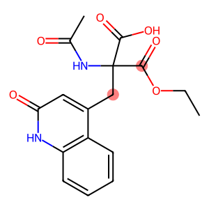 Propanedioic acid, 2-(acetylamino)-2-[(1,2-dihydro-2-oxo-4-quinolinyl)methyl]-, 1-ethyl ester