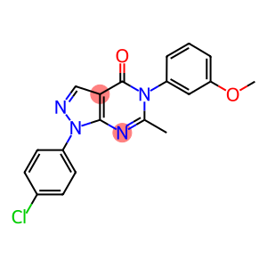 1-(4-chlorophenyl)-5-(3-methoxyphenyl)-6-methyl-1,5-dihydro-4H-pyrazolo[3,4-d]pyrimidin-4-one