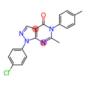 1-(4-chlorophenyl)-6-methyl-5-(4-methylphenyl)-1,5-dihydro-4H-pyrazolo[3,4-d]pyrimidin-4-one