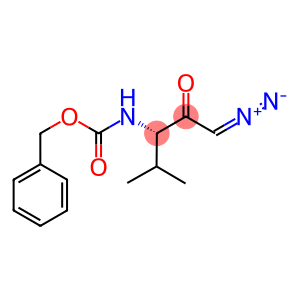 N-alpha-Benzyloxycarbonyl-L-valinyl-diazomethane, (3S)-3-Z-amino-1-diazo-4-methyl-2-pentanone