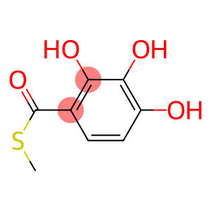 Benzoic acid, 2,3,4-trihydroxythio-, S-methyl ester (7CI)