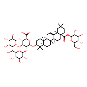 β-D-Glucopyranosiduronic acid, (3β)-28-(β-D-glucopyranosyloxy)-28-oxoolean-12-en-3-yl O-β-D-glucopyranosyl-(1→2)-O-[β-D-xylopyranosyl-(1→4)]- (9CI)