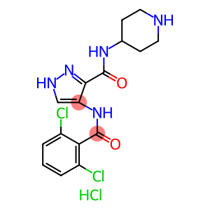 N-(4-哌啶基)-4-(2,6-二氯苯甲酰基氨基)-1H-吡唑-3-甲酰胺盐酸盐