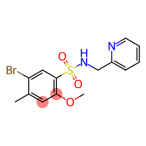 5-bromo-2-methoxy-4-methyl-N-(2-pyridinylmethyl)benzenesulfonamide