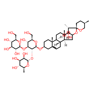 β-D-Glucopyranoside, (3β,25R)-17-hydroxyspirost-5-en-3-yl O-6-deoxy-α-L-mannopyranosyl-(1→2)-O-[β-D-glucopyranosyl-(1→3)]-