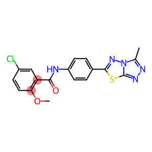 5-chloro-2-methoxy-N-[4-(3-methyl[1,2,4]triazolo[3,4-b][1,3,4]thiadiazol-6-yl)phenyl]benzamide