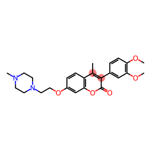 3-(3,4-dimethoxyphenyl)-4-methyl-7-[2-(4-methylpiperazin-1-yl)ethoxy]-2H-chromen-2-one