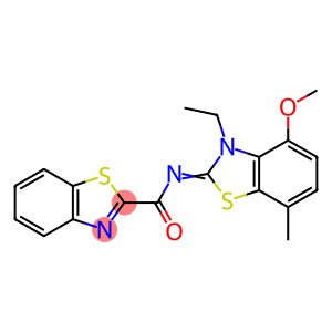 2-Benzothiazolecarboxamide, N-(3-ethyl-4-methoxy-7-methyl-2(3H)-benzothiazolylidene)-