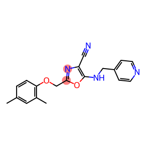 2-[(2,4-dimethylphenoxy)methyl]-5-[(pyridin-4-ylmethyl)amino]-1,3-oxazole-4-carbonitrile