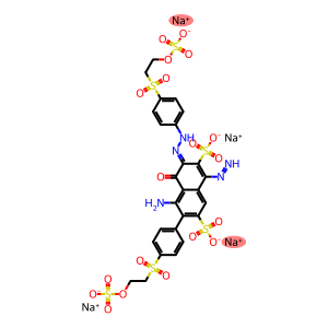 Tetrasodium (3Z)-5-amino-4-oxo-6-[4-(2-sulfonatooxyethylsulfonyl)phenyl]diazenyl-3-[[4-(2-sulfonatooxyethylsulfonyl)phenyl]hydrazinylidene]naphthalene-2,7-disulfonate