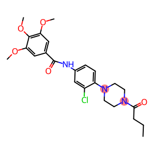 N-[4-(4-butyryl-1-piperazinyl)-3-chlorophenyl]-3,4,5-trimethoxybenzamide