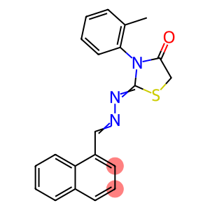 1-Naphthaldehyde, 2-azine with 3-o-tolyl-2,4-thiazolidinedione