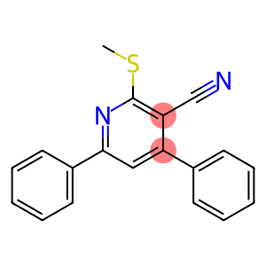 3-Pyridinecarbonitrile, 2-(methylthio)-4,6-diphenyl-