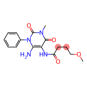 Butanamide,  N-(6-amino-1,2,3,4-tetrahydro-3-methyl-2,4-dioxo-1-phenyl-5-pyrimidinyl)-4-methoxy-