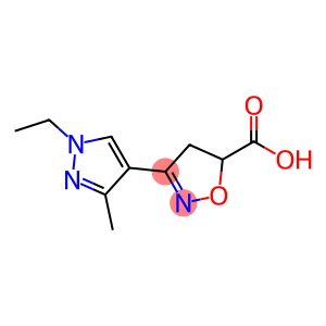 3-(1-ETHYL-3-METHYL-1 H-PYRAZOL-4-YL)-4,5-DIHYDRO-ISOXAZOLE-5-CARBOXYLIC ACID