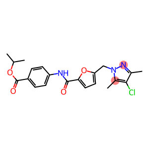 isopropyl 4-({5-[(4-chloro-3,5-dimethyl-1H-pyrazol-1-yl)methyl]-2-furoyl}amino)benzoate