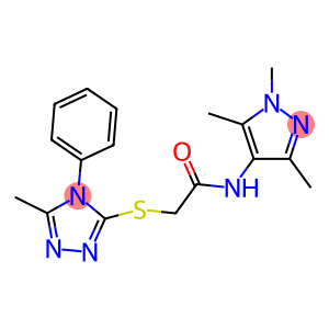 2-[(5-methyl-4-phenyl-4H-1,2,4-triazol-3-yl)sulfanyl]-N-(1,3,5-trimethyl-1H-pyrazol-4-yl)acetamide