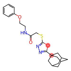 2-{[5-(1-adamantyl)-1,3,4-oxadiazol-2-yl]sulfanyl}-N-(2-phenoxyethyl)acetamide