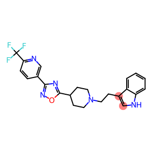 3-[2-(4-(3-[6-(TRIFLUOROMETHYL)PYRIDIN-3-YL]-1,2,4-OXADIAZOL-5-YL)PIPERIDIN-1-YL)ETHYL]-1H-INDOLE
