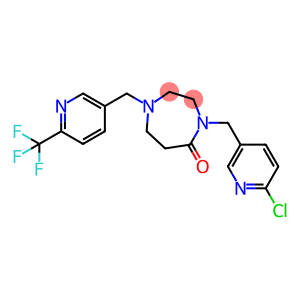 4-[(6-CHLOROPYRIDIN-3-YL)METHYL]-1-([6-(TRIFLUOROMETHYL)PYRIDIN-3-YL]METHYL)-1,4-DIAZEPAN-5-ONE