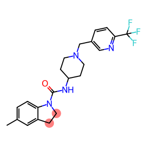 5-METHYL-N-(1-([6-(TRIFLUOROMETHYL)PYRIDIN-3-YL]METHYL)PIPERIDIN-4-YL)INDOLINE-1-CARBOXAMIDE