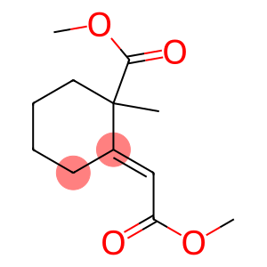 Cyclohexanecarboxylicacid, 2-(2-methoxy-2-oxoethylidene)-1-methyl-, methyl ester
