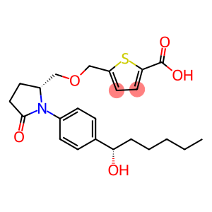 2-Thiophenecarboxylic acid, 5-[[[(2R)-1-[4-[(1S)-1-hydroxyhexyl]phenyl]-5-oxo-2-pyrrolidinyl]methoxy]methyl]-