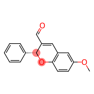 2H-1-BENZOPYRAN-3-CARBOXALDEHYDE, 6-METHOXY-2-PHENYL-, (2R)-