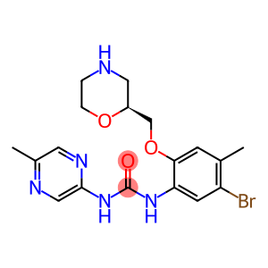 N-[5-溴-4-甲基-2-[(2S)-2-吗啉甲氧基]苯基]-N'-(5-甲基-2-吡嗪基)脲