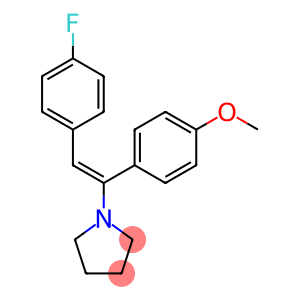Pyrrolidine, 1-[(1E)-2-(4-fluorophenyl)-1-(4-methoxyphenyl)ethenyl]-