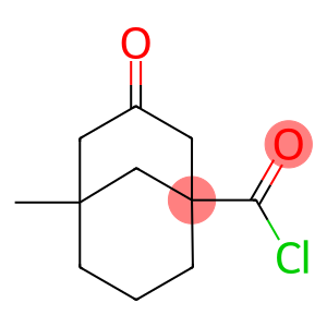 Bicyclo[3.3.1]nonane-1-carbonyl chloride, 5-methyl-3-oxo- (7CI)