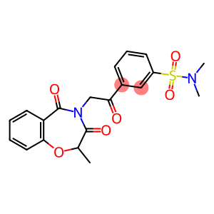 N,N-dimethyl-3-[2-(2-methyl-3,5-dioxo-1,4-benzoxazepin-4-yl)acetyl]benzenesulfonamide